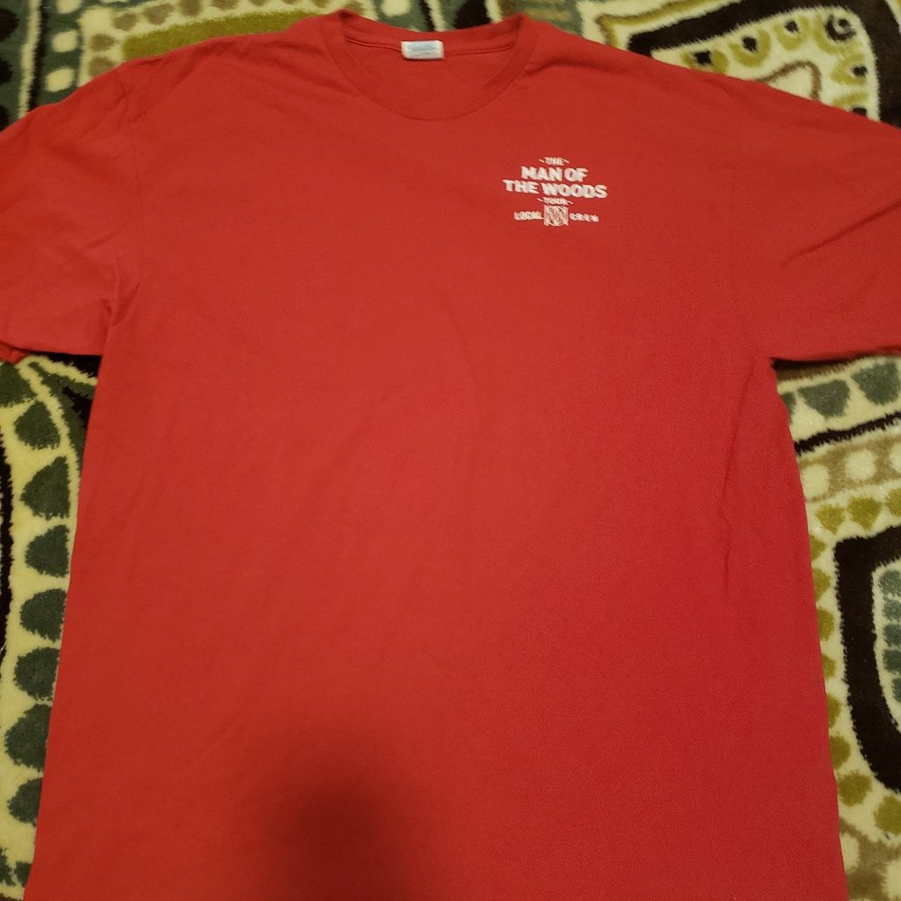 Red Justin Timberlake Man of the Woods Tour Local Crew T-Shirt Size XL